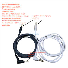 Audio Cable for SONY WH-1000XM4 XM3 xm5 WH-ch510 ch710n -ch700n -10 Headphone