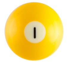 SRS 1 Replacement 2-1/4 Pool Ball Solid Yellow