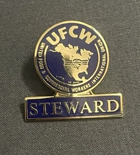 VTG UFCW Steward Pin United Food and Commercial Workers Healthcare Retail Stores
