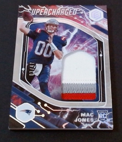 2021 Panini Elements Supercharged Jerseys Silver #SCHMJO Mac Jones RC 03/47