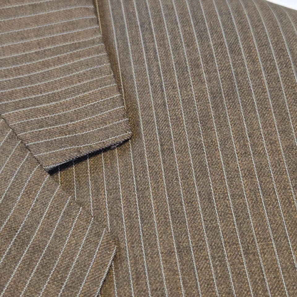 OXXFORD CLOTHES Bespoke Blazer Men 42L Surgeon's Cuffs Suit Jacket 2 Button - Image 3 of 4