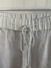 Talbots 100 Linen Wide Leg Signature White Pants Size 4