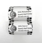 2026 P + D SemiQ Enduring Liberty Half Dollar 2x $10 OBR Rolls. Ready to ship!