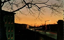 Bethlehem Pennsylvania Christmas decorations night time lapse lights postcard