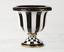 Mackenzie Childs Courtly Stripe planter urn Large 19" x 19" Halloween Christmas