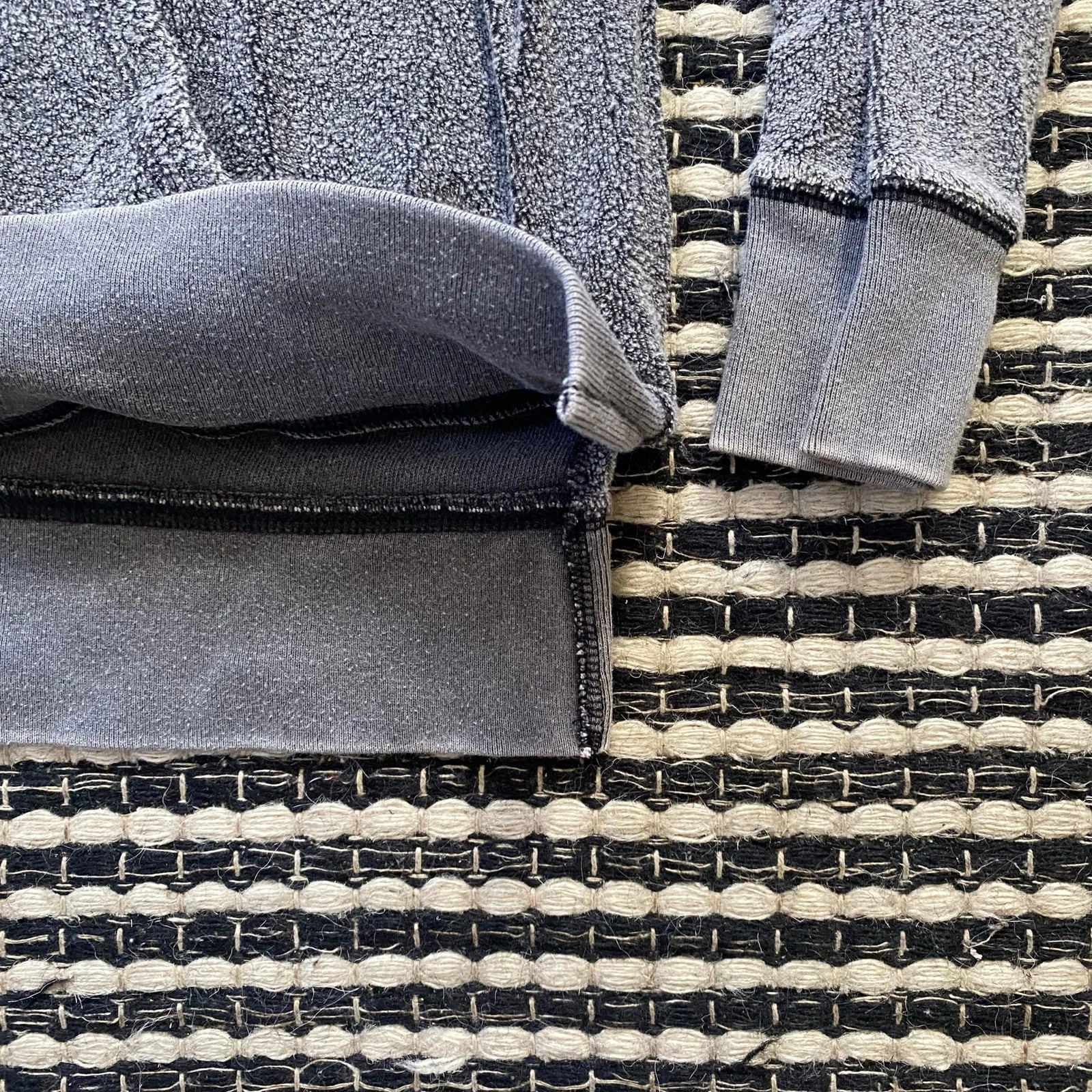 UNDERCOVER Felpa con cappuccio VS Victoria Secret LOVE PINK Fuzzy donna grigia spessa M