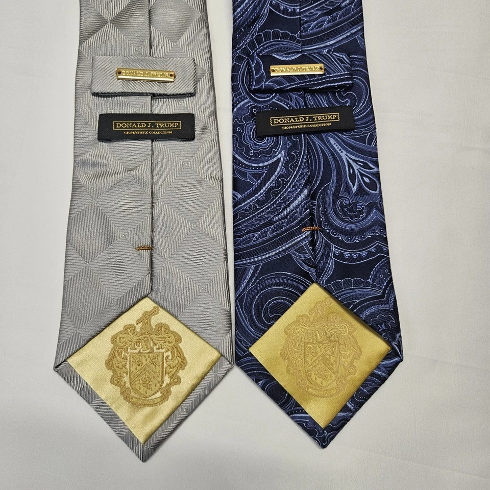 Lote de 2 corbatas Donald J Trump 100 % seda Foto 2 de 4
