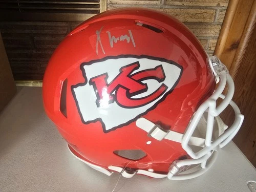 Kansas City Chiefs Football Helmet Xavier Worthy Signed Original Autographed