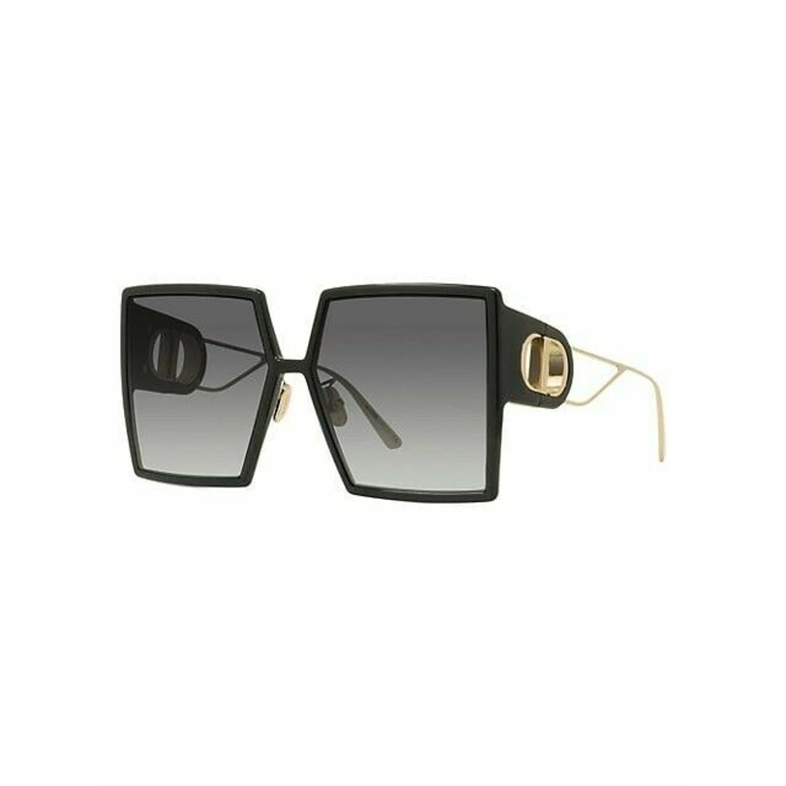 Dior — Christian Dior 30Montaigne SU 12A Black Gold Grey Lens Women Sunglasses Oversize