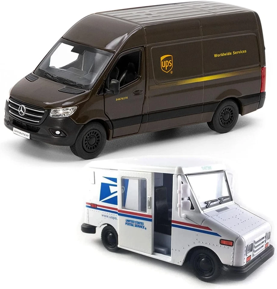 Camiones modelo Die-Cast UPS y USPS de 5 pulgadas - perfectos para jugar y exhibir Foto 3 de 4