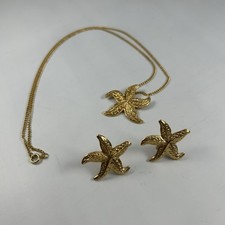 Vintage Estate Avon Gold Tone Starfish Neckla...