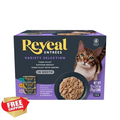 Reveal Fish Chicken 2.47oz 12pk Cat Food