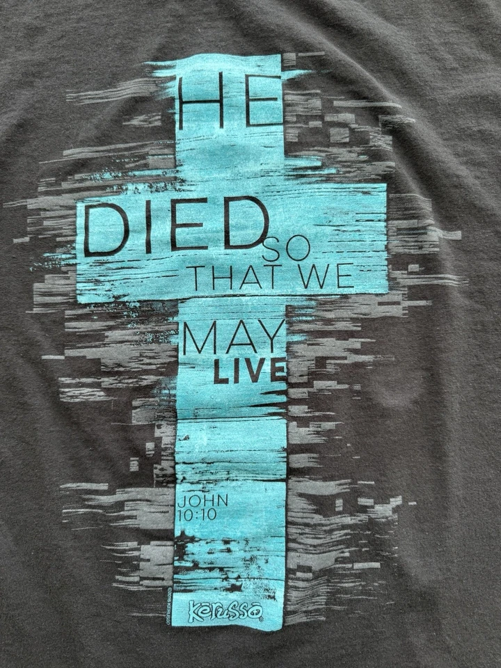 Camiseta Versículo Biblia Kerusso 2XL Cruz Cristiana Jesús  Foto 3 de 4