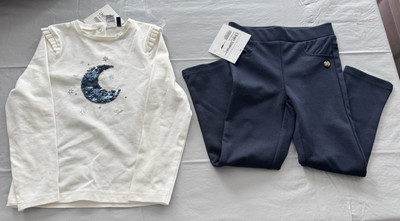 3 POMMES GIRLS 2-PIECE SET-ROCK MOON MAGIC SEQUIN TEE & PANTS-SIZE:2/3 YR-NEW!