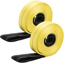 TOPZEA 2 Pack Lift Sling Straps, 20 Ft x 2 Inch 20 Feet x 2 Inch, Yellow