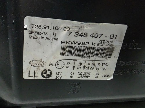 BMW 7 Series F01 F02 Adaptive LED Headlight Left Side USED OEM GENUINE 7348497 - Picture 10 of 10