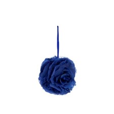 Mega Crafts - 6" Artificial Flower Pomander Kissing Ball - Dark Blue, 1PC