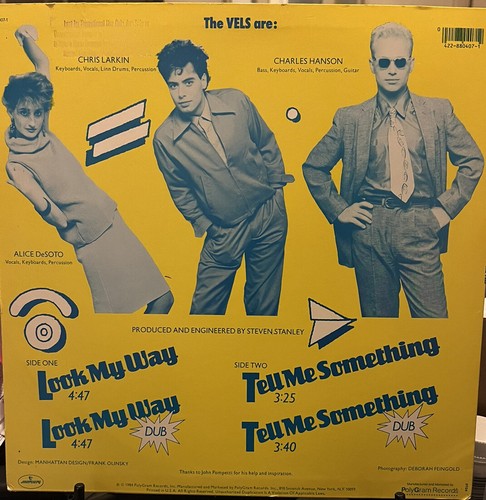 The Vels – Look My Way / Tell Me Something-NM-LP-Mercury–880 407-1 DJ-1984 PROMO - Picture 4 of 4