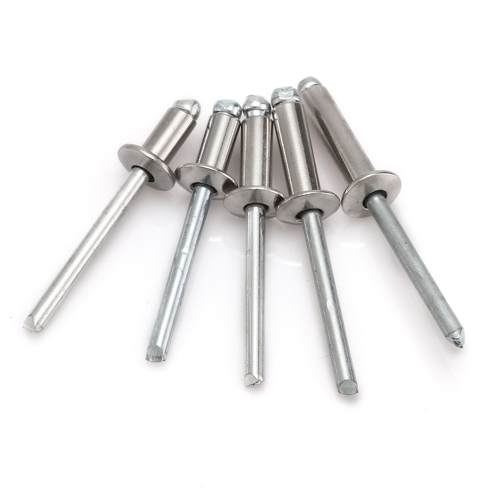 4.0 x 8mm Sealed Closed End Dome Head Aluminium Steel Blind Rivets Pack of 100