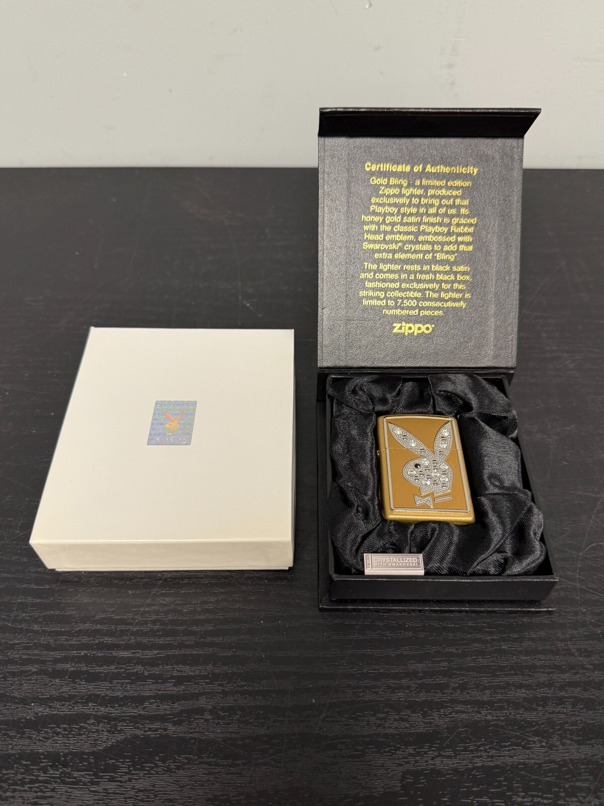 PLAYBOY BLING SWAROVSKI CRYSTALLIZED 6541/7500 LIMITED ZIPPO 21153 LIGHTER 2006