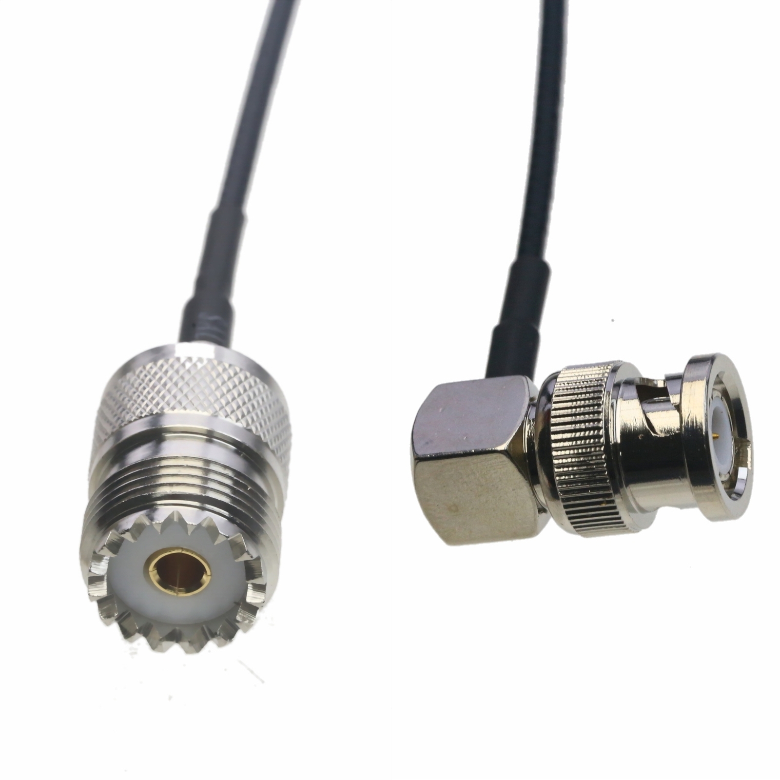 RF Cable BNC male Elbow to SO239 jack UHF/VHF RG316 6