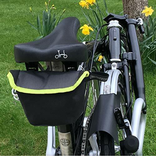 Brompton Satteltasche - grau (mit limettengrüner Zierleiste)  - Bild 1 von 2