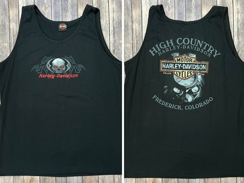 Harley Davidson Skull Colorado Tank Top Shirt XL Mens Black Motorcycles Biker