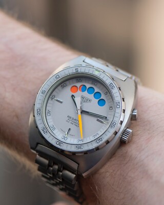Heuer 134.603 Regatta Grey PVD Automatic Vintage Watch Very Rare
