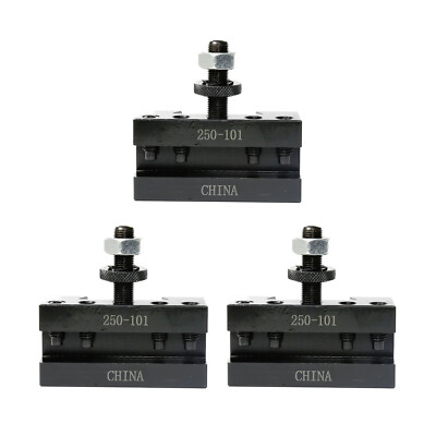 T025 AXA #1 Set of 3 QUICK CHANGE TURNING & FACING CNC LATHE POST HOLDER 250-101