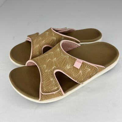 Spenco Womens Kholo Wave Tan Pink Orthotic Slip On Size 6B