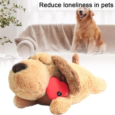 Pet Heartbeat Plush Doll Toy Puppy Sleep Snuggle Calming Training Anxiety Relief