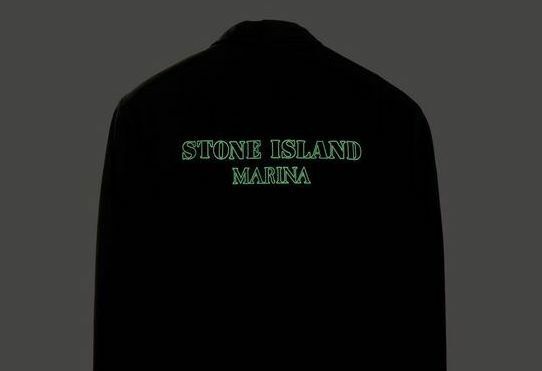 Stone Island Marina 114X4 Full Zip Twill Shirt Glow in the Stone Island Marina 114X4 Full Zip Twill Shirt Glow in the