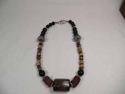 Les Bernard Mother Of Pearl Necklace Exquisite 1960/'s Beauty