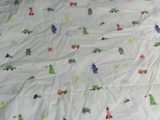 Pottery Barn Kids Preston Crib Toddler Fitted Sheet Robot Elephant Shooting Star