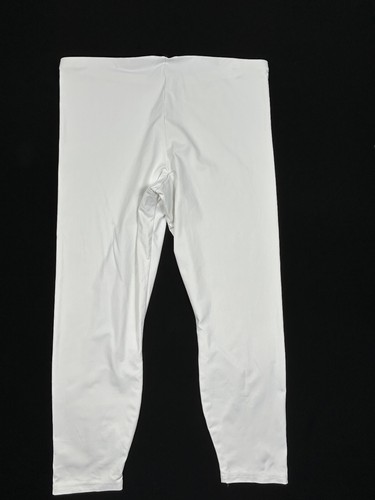 Sympli Canada Crop Legging Pants Sz 16 White Pull On Elastic Waist Knit Smooth - Picture 3 of 6