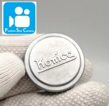 🎦VIDEO👀🌟N MINT🌟 Konica 37mm Metal Lens Cap Silver for Konica III From JAPAN