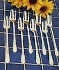 Set of 8 International 1847 Rogers Silverplate Adoration Grille Forks 1930