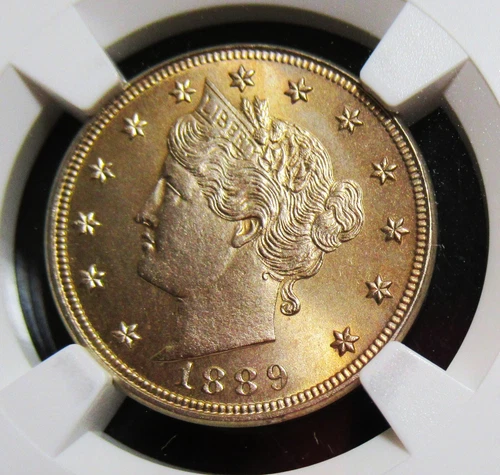 1889 Liberty Nickel NGC MS-65. Beautiful Toning!