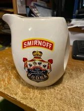 Vintage Smirnoff Vodka Bar Pitcher Advertising Mancave Decor 6"