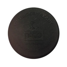 TACO Metals 3-1/8" Diameter Plastic Plug/Outrigger Cap Black F40-3125BKA