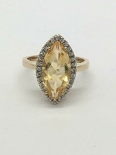 ON SALE!! Marquis Citrine (4-1/5 ct tw) & Diamond (1/4 ct. tw.) Ring in 14k Gold