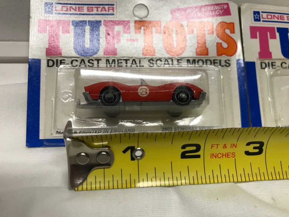 Lote 2x Chevrolet 2603 Stingray Sport Corvette 1968 Lone Star Tuf Tots Diecast Foto 4 de 4