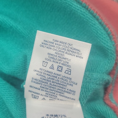 Lands End Serious Sweats Heavy Cotton Colorblock Sweatshirt 3X Plus Sz Teal Top - Picture 11 of 11