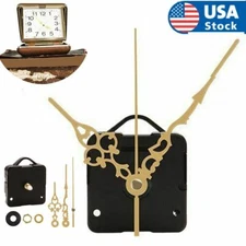 Quartz Clock Movement Mechanism Long Hands Wall Repair Tool Parts Silent Gold