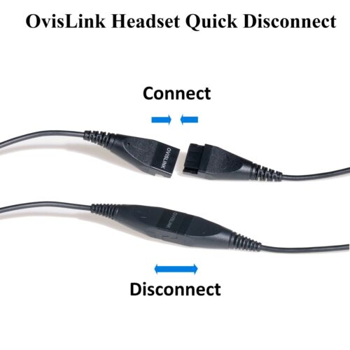 Auriculares de centro de llamadas OvisLink con cable RJ9 para Avaya Nortel Polycom Yealink y más - Imagen 4 de 7