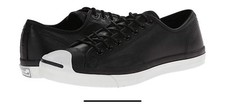 NUEVO Converse Jack Purcell JACK Ox Negro CUERO Zapatos HOMBRE 3/MUJER 4.5/JUVENTUD 2