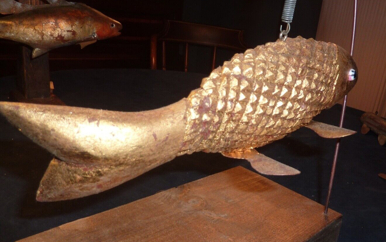 chip carved ICE FISH SPEARING DECOY-ONE of  a collection of 9 being sold