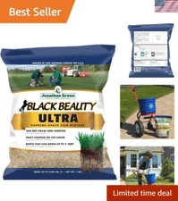 Lush Lawn with Black Beauty Ultra Grass Seed - Full Sun to Partial Shade - 7 lb