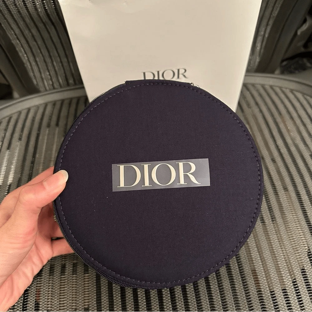Porta trucchi Dior Navy con zip nuova