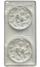 Buttons Clear Round Flat 2-Hole 2-Pack Petri Dish 7/8" 23MM Vintage Dill No.21